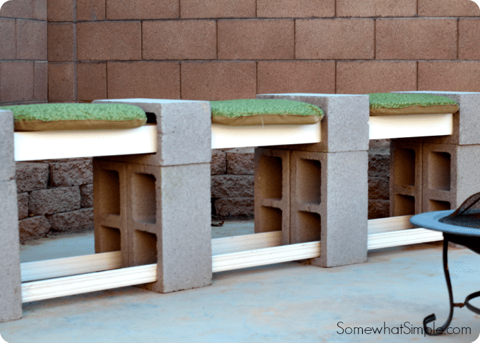 DIY Cinder Block Bench (Only 4 Materials)